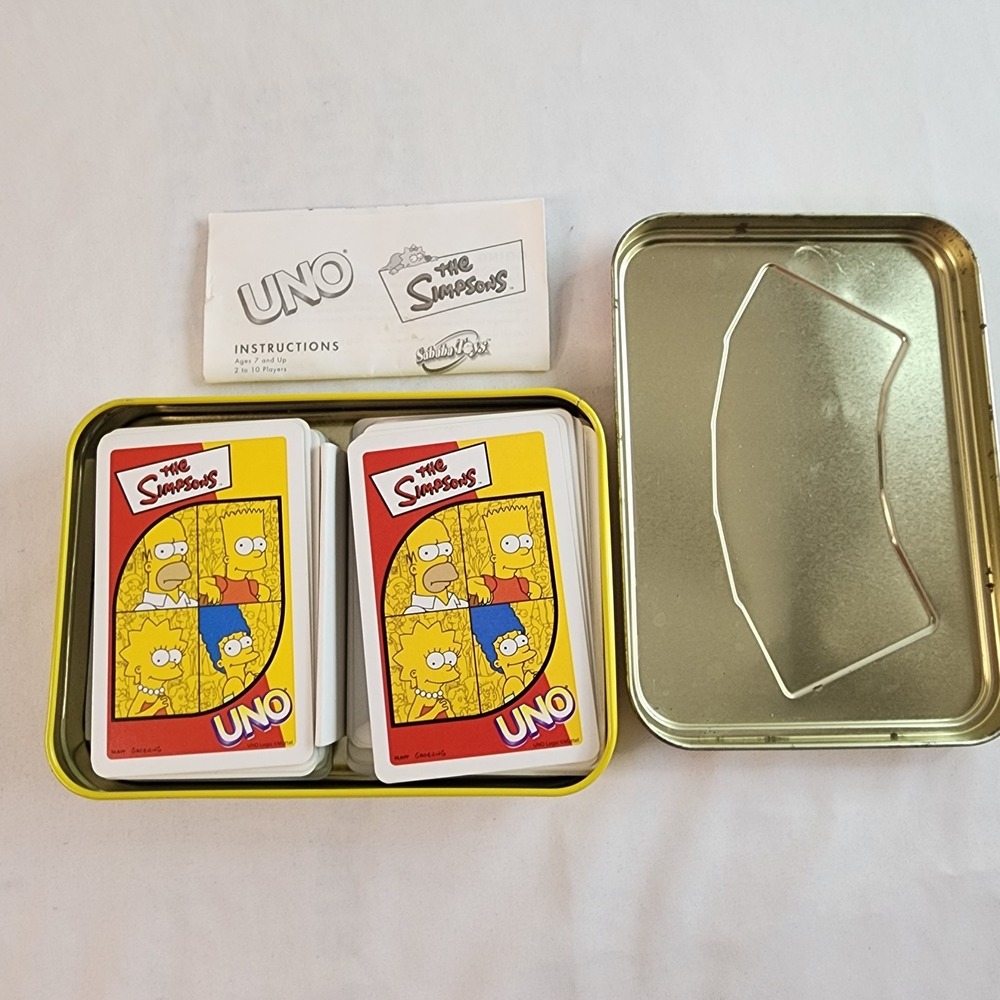 Vintage The Simpsons 2001 UNO Card Game Special Edition in Deluxe Collector Tin - Picture 8 of 8